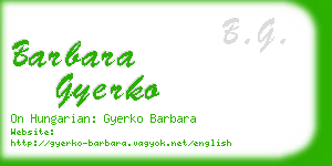 barbara gyerko business card